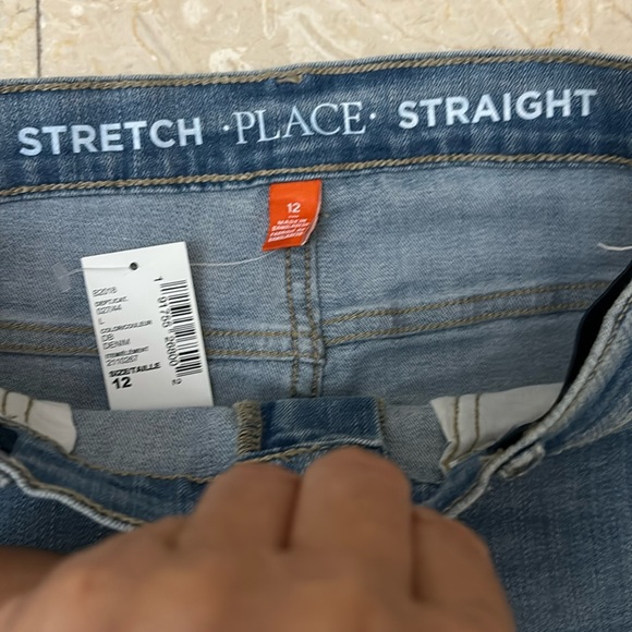 NWT - 💕Stretch Place Straight Girl’s Blue Jeans Sz: 12 Adjustable waist - Picture 6 of 7